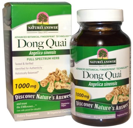 Dong Quai, 1000 mg, 90 Vegetarian Capsules by Natures Answer-Hälsa, Klimakteriet, Dong Quai