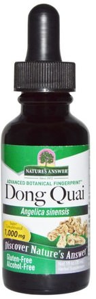 Dong Quai, Alcohol Free, 1.000 mg, 1 fl oz (30 ml) by Natures Answer-Hälsa, Klimakteriet, Dong Quai