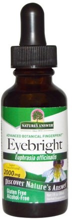 Eyebright, Alcohol-Free, 2000 mg, 1 fl oz (30 ml) by Natures Answer-Örter, Eyebright