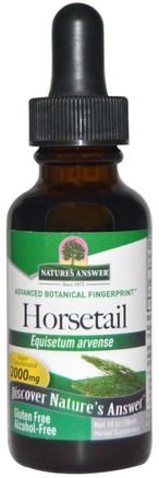 Horsetail, Alcohol-Free, 2000 mg, 1 fl oz (30 ml) by Natures Answer-Örter, Hästslag