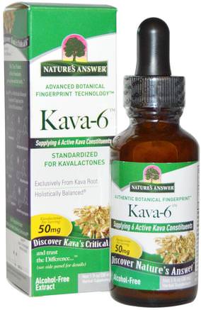 Kava-6, Alcohol-Free Extract, 1 fl oz (30 ml) by Natures Answer-Örter, Kava Kava