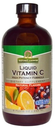 Liquid Vitamin C, Natural Flavors, 8 fl oz (240 ml) by Natures Answer-Vitaminer Vätska, Vitamin C, Vitamin C Vätska