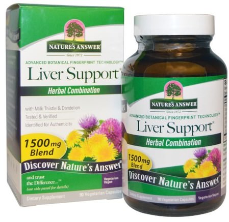 Liver Support, 1500 mg, 90 Vegetarian Capsules by Natures Answer-Hälsa, Leverstöd