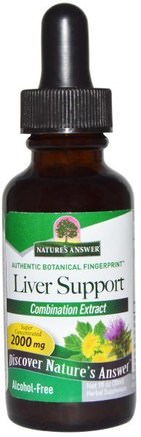Liver Support, Alcohol-Free, 2000 mg, 1 fl oz (30 ml) by Natures Answer-Hälsa, Leverstöd