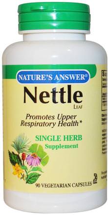 Nettle, 900 mg, 90 Vegetarian Capsules by Natures Answer-Örter, Nässlor Stinging