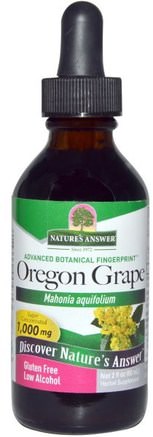 Oregon Grape, Low Alcohol, 1.000 mg, 2 fl oz (60 ml) by Natures Answer-Örter, Oregon Druv Rot