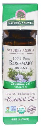 Organic Essential Oil, 100% Pure Rosemary, 0.5 fl oz (15 ml) by Natures Answer-Bad, Skönhet, Aromaterapi Eteriska Oljor, Rosmarinolja