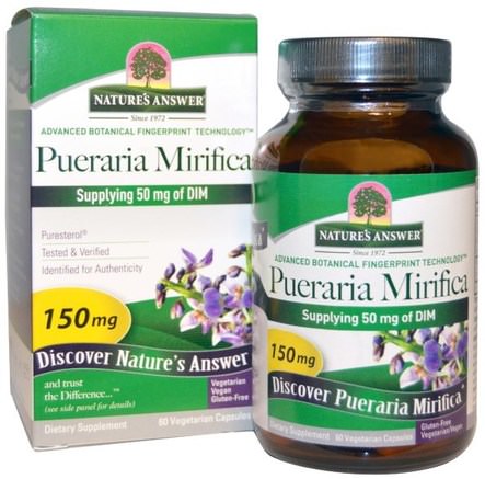 Pueraria Mirifica, 150 mg, 60 Vegetarian Capsules by Natures Answer-Hälsa, Kvinnor