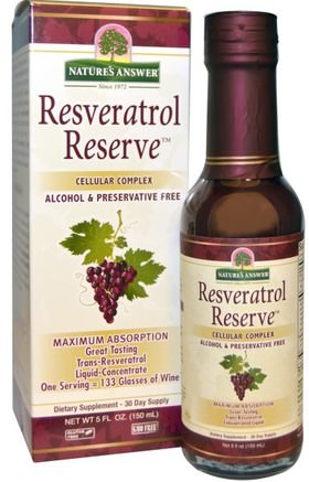 Resveratrol Reserve, Cellular Complex, 5 fl oz (150 ml) by Natures Answer-Kosttillskott, Resveratrol