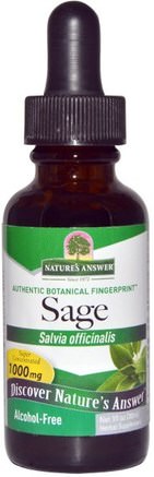 Sage, Alcohol-Free, 1 fl oz (30 ml) by Natures Answer-Örter, Salvia
