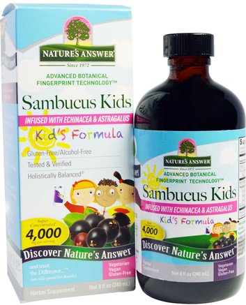 Sambucus Kids Formula, 4.000 mg, 8 fl oz (240 ml)) by Natures Answer-Barns Hälsa, Barns Naturläkemedel