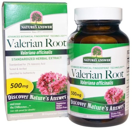 Valerian Root, 500 mg, 90 Vegetarian Capsules by Natures Answer-Örter, Valerianer