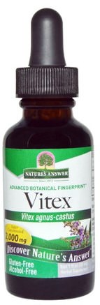 Vitex, Alcohol-Free, 2.000 mg, 1 fl oz (30 ml) by Natures Answer-Örter, Kysk Bär