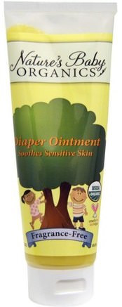 Diaper Ointment, Fragrance-Free, 3 fl oz (85.05 g) by Natures Baby Organics-Barns Hälsa, Diapering, Blöja Krämer