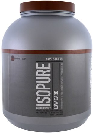 IsoPure, IsoPure, Low Carb Protein Powder, Dutch Chocolate, 4.5 lbs (2.04 kg) by Natures Best-Kosttillskott, Protein, Sport Protein, Sport
