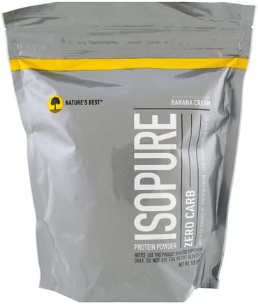 IsoPure, IsoPure, Protein Powder, Zero Carb, Banana Cream, 1 lb (454 g) by Natures Best-Kosttillskott, Vassleprotein, Träning