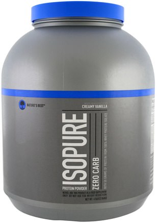 IsoPure, IsoPure, Protein Powder, Zero Carb, Creamy Vanilla, 4.5 lb (2.04 kg) by Natures Best-Sport, Kosttillskott, Protein