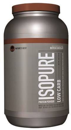 IsoPure, Low Carb Protein Powder, Dutch Chocolate, 3 lb (1361 g) by Natures Best-Sverige