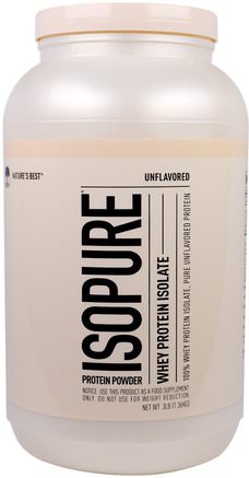 IsoPure, Whey Protein Isolate, Unflavored, 3 lb, (1.36 kg) by Natures Best-Kosttillskott, Vassleprotein
