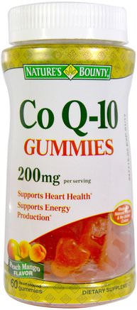 Co Q10 Gummies, 200 mg, 60 Gummies by Natures Bounty-Värmekänsliga Produkter, Kosttillskott, Gummier
