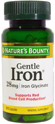 Gentle Iron, 28 mg, 90 Capsules by Natures Bounty-Kosttillskott, Mineraler, Järn