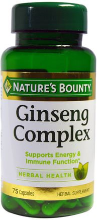 Ginseng Complex, 75 Capsules by Natures Bounty-Kosttillskott, Adaptogen, Energi