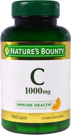 Vitamin C, 1000 mg, 100 Caplets by Natures Bounty-Vitaminer, Vitamin C