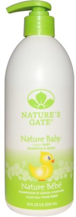 Nature Baby, Baby Shampoo & Wash, 18 fl oz (532 ml) by Natures Gate-Bad, Skönhet, Hår, Hårbotten, Schampo