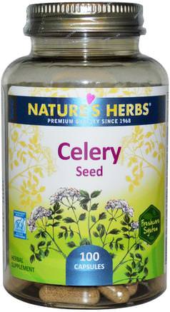 Celery Seed, 100 Capsules by Natures Herbs-Örter, Selleri Frön