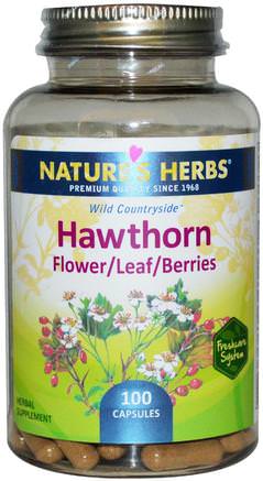 Hawthorn, Flower/Leaf/Berries, 100 Capsules by Natures Herbs-Örter, Hagtorn