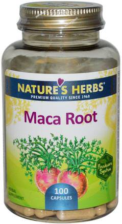 Maca Root, 100 Capsules by Natures Herbs-Hälsa, Män, Maca, Kosttillskott, Adaptogen