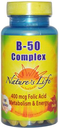 B- 50 Complex, 100 Tablets by Natures Life-Vitaminer, Vitamin B-Komplex, Vitamin B-Komplex 50