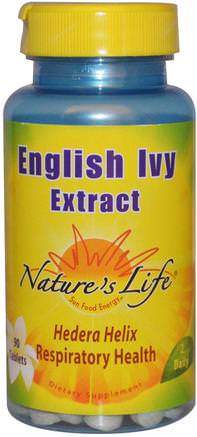English Ivy Extract, 90 Tablets by Natures Life-Hälsa, Lung Och Bronkial, Murgröna Extrakt