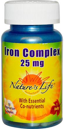 Iron Complex, 25 mg, 50 Veggie Caps by Natures Life-Kosttillskott, Mineraler, Järn