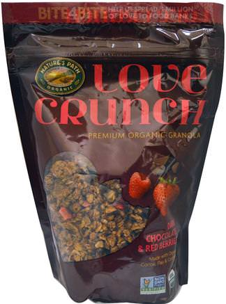 Love Crunch, Premium Organic Granola, Dark Chocolate & Red Berries, 11.5 oz (325 g) by Natures Path-Mat, Mat, Spannmål