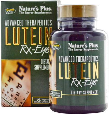 Advanced Therapeutics, Lutein RX-Eye, 60 Veggie Caps by Natures Plus-Kosttillskott, Antioxidanter, Lutein, Hälsa, Ögonvård, Visionvård