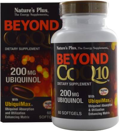 Beyond CoQ10, Ubiquinol, 200 mg, 60 Softgels by Natures Plus-Kosttillskott, Antioxidanter