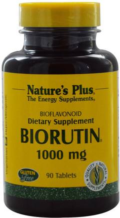 Biorutin, 1000 mg, 90 Tablets by Natures Plus-Kosttillskott, Antioxidanter, Rutin, Vitaminer, Vitamin C