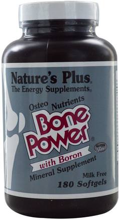 Bone Power, with Boron, 180 Softgels by Natures Plus-Hälsa, Ben, Osteoporos