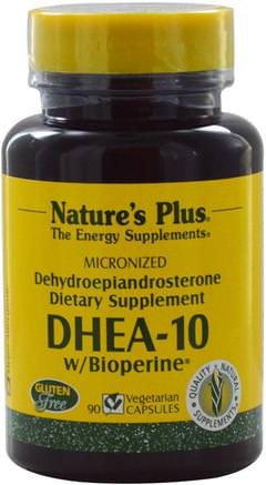 DHEA-10 With Bioperine, 90 Veggie Caps by Natures Plus-Kosttillskott, Antioxidanter, Dhea