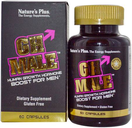 GH Male, Human Growth Hormone for Men, 60 Capsules by Natures Plus-Kosttillskott, Anabola Kosttillskott, Hgh, Hälsa, Män