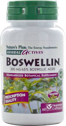 Herbal Actives, Boswellin, 300 mg, 60 Veggie Caps by Natures Plus-Hälsa, Inflammation, Boswellia