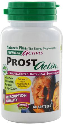 Herbal Actives, Prost Actin, 60 Softgels by Natures Plus-Hälsa, Män, Prostata