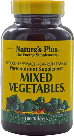 Mixed Vegetables, 180 Tablets by Natures Plus-Kosttillskott, Fruktkomponenter, Superfrukt, Grönsaker