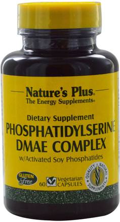 Phosphatidylserine DMAE Complex, 60 Veggie Caps by Natures Plus-Kosttillskott, Aminosyror, Dmae