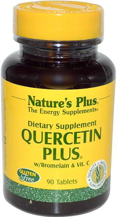Quercetin Plus, 90 Tablets by Natures Plus-Kosttillskott, Quercetin, Vitaminer, Vitamin C