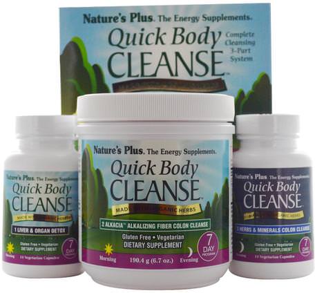 Quick Body Cleanse, 7 Day Program, 3 Part Program by Natures Plus-Hälsa, Detox