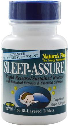 Sleep Assure, 60 Bi-Layered Tablets by Natures Plus-Kosttillskott, Sömn