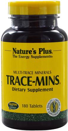 Trace-Mins, 180 Tablets by Natures Plus-Kosttillskott, Mineraler, Flera Mineraler
