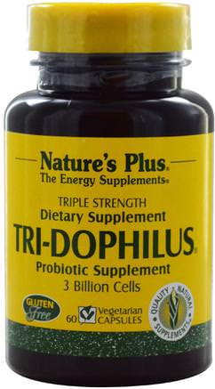 Tri-Dophilus, Probiotic Supplement, 60 Veggie Caps by Natures Plus-Kosttillskott, Probiotika